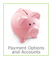 Payment options and account information